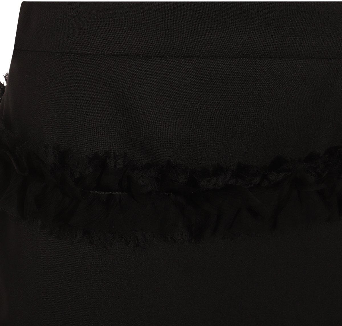 Alexander McQueen Black Wool Skirt Zwart