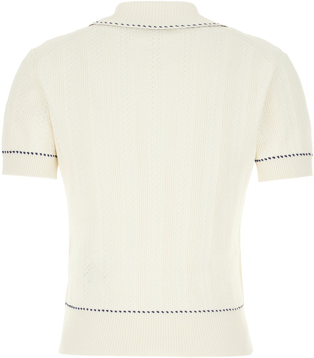 Alexander McQueen Alexander McQueen Ivory viscose blend polo shirt Neutraal