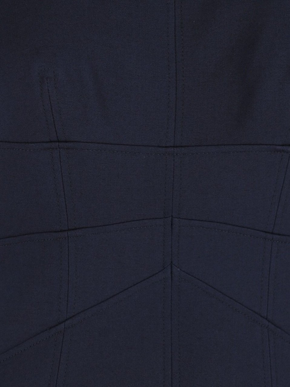 Alexander McQueen Mini Dress In Navy Wool Blauw