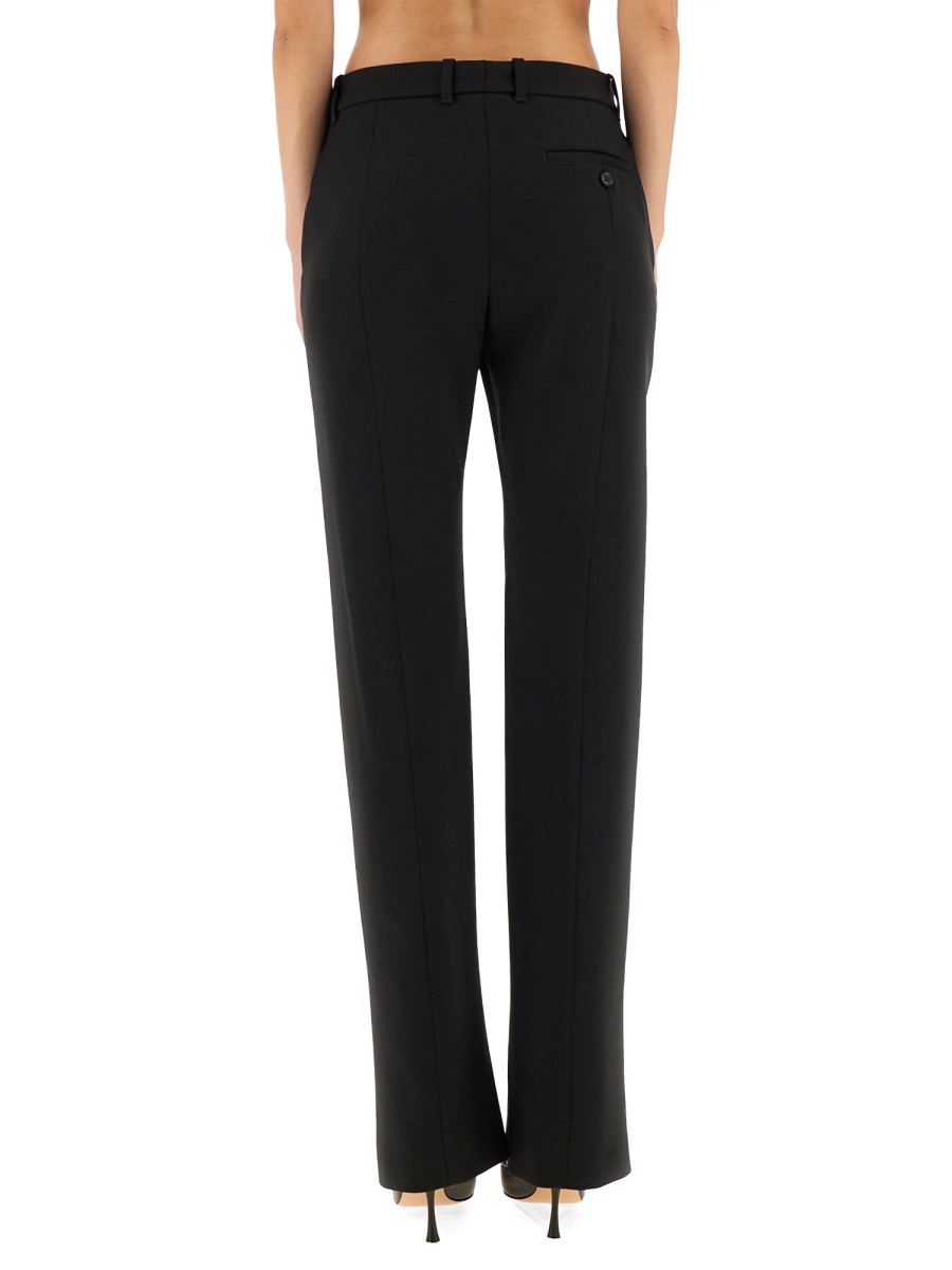 Alexander McQueen Wool Gabardine Tailored Formal Pants Zwart