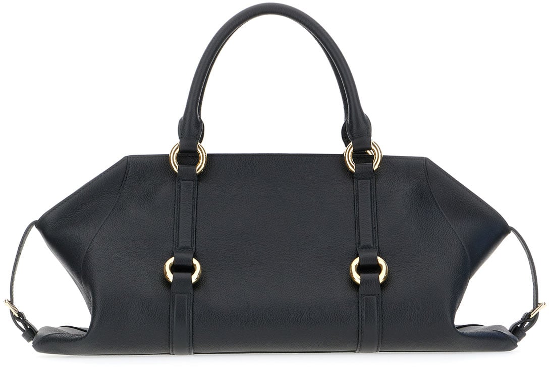 Alexander McQueen Alexander McQueen Black leather medium Farringdon handbag Zwart