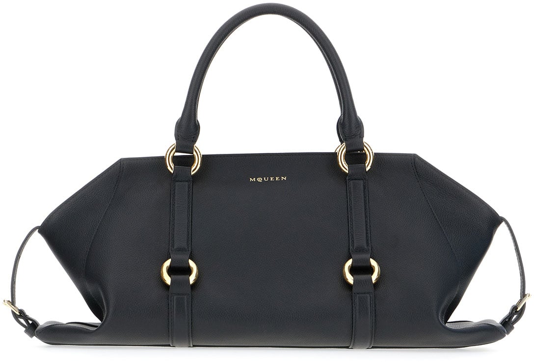 Alexander McQueen Alexander McQueen Black leather medium Farringdon handbag Zwart