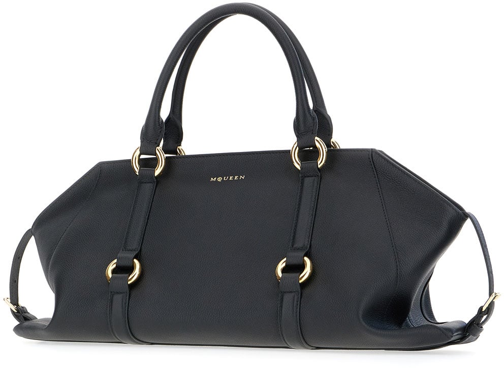 Alexander McQueen Alexander McQueen Black leather medium Farringdon handbag Zwart