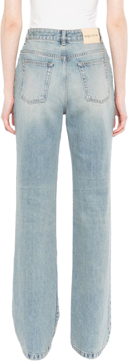 Alexander McQueen Jeans Clear Blue Blauw
