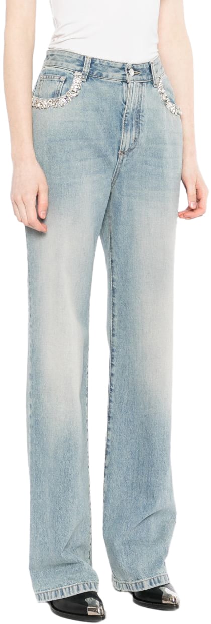 Alexander McQueen Jeans Clear Blue Blauw