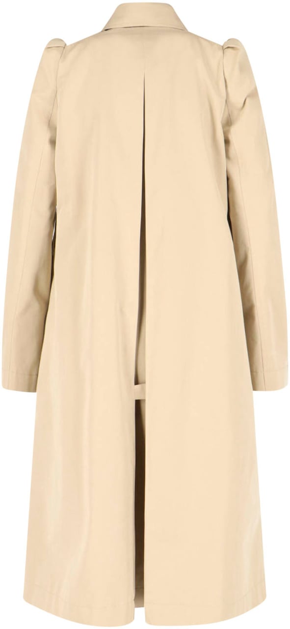 Alexander McQueen Akexander Mcqueen Cotton Trench Coat Neutraal