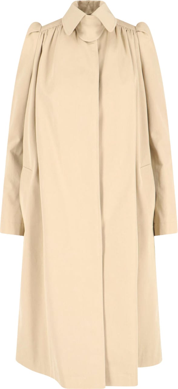 Alexander McQueen Akexander Mcqueen Cotton Trench Coat Neutraal