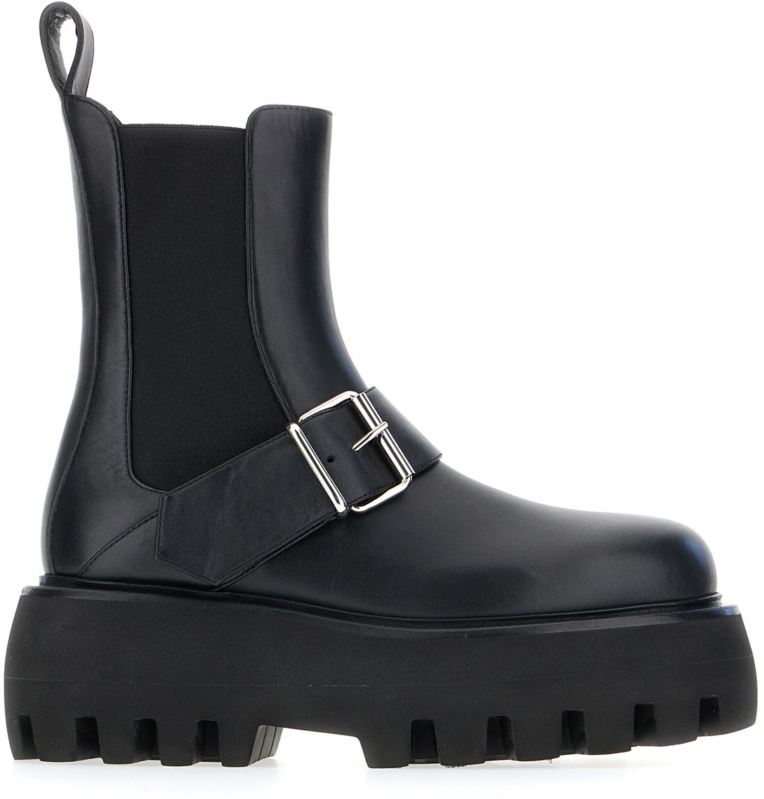 Alexander McQueen Alexander McQueen Black leather Sofa ankle boots Zwart