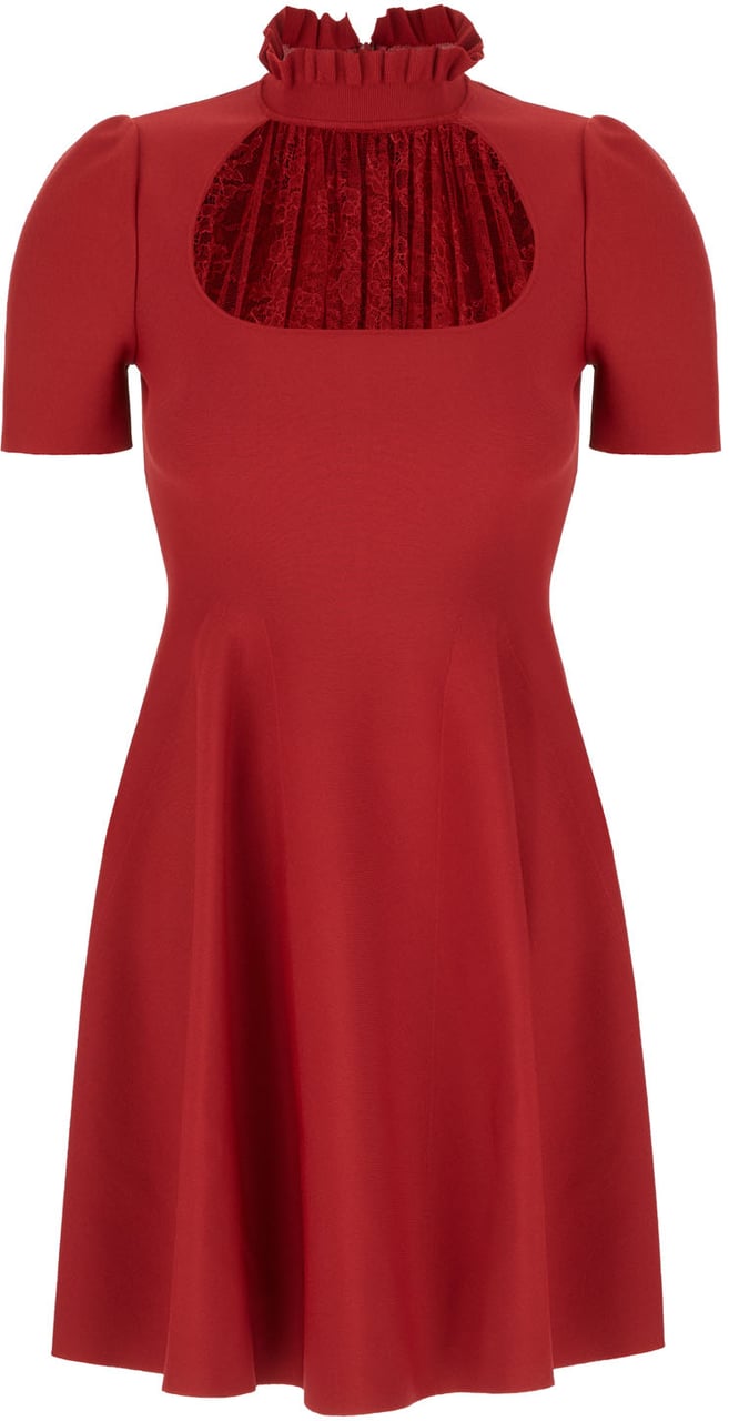 Alexander McQueen Alexander McQueen Red stretch viscose blend dress Rood