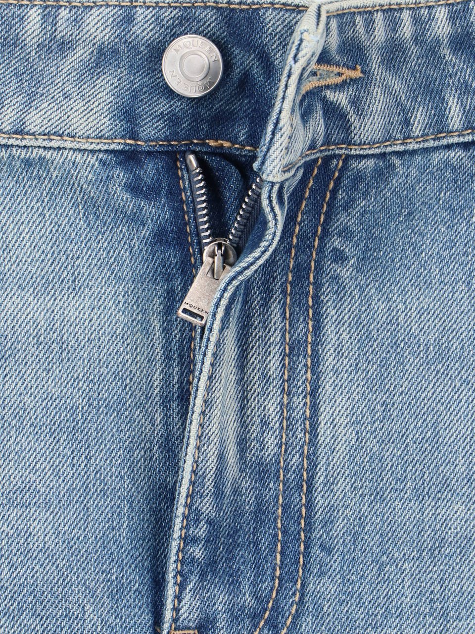 Alexander McQueen Wide-Leg Jeans – Light Blue Blauw