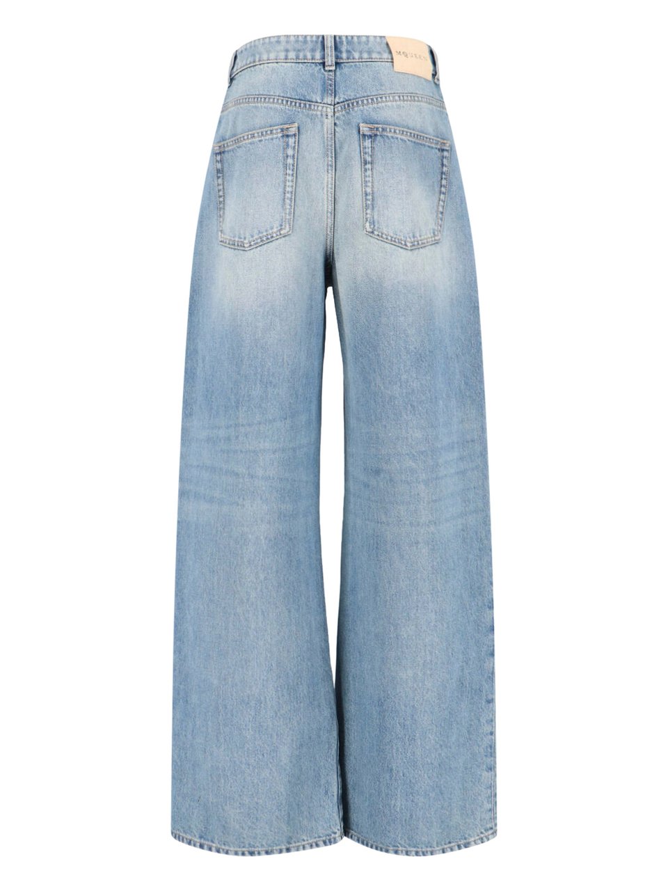 Alexander McQueen Wide-Leg Jeans – Light Blue Blauw