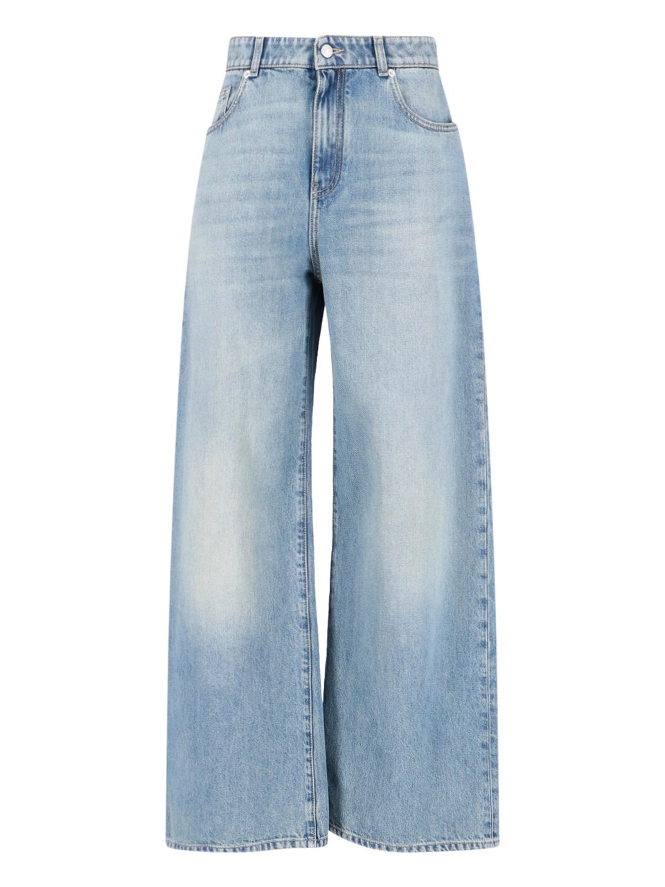 Alexander McQueen Wide-Leg Jeans – Light Blue Blauw