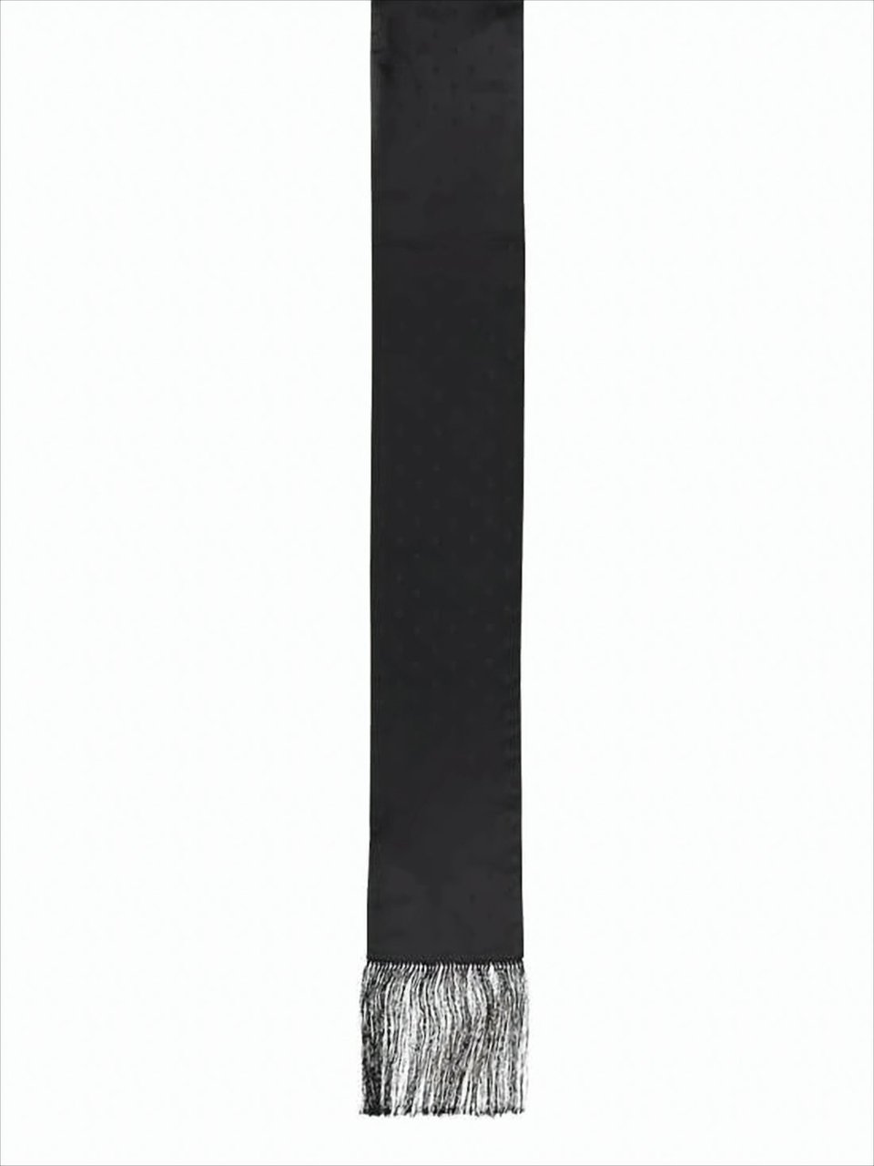Alexander McQueen Black Tonal Skull Pattern Silk Scarf Zwart