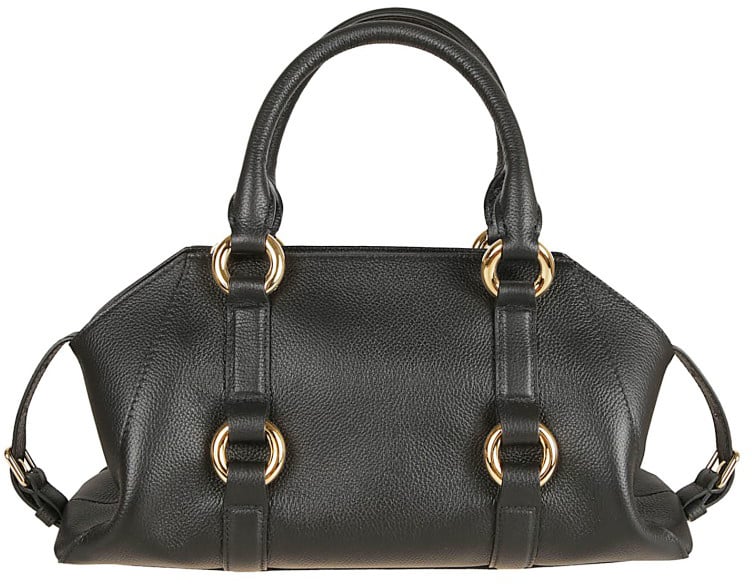 Alexander McQueen Elongated Black Full-Grain Calfskin Farringdon Bag Zwart