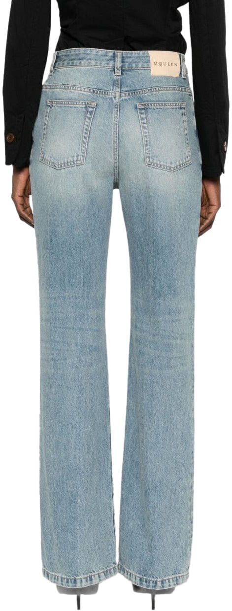 Alexander McQueen Jeans Clear Blue Blauw