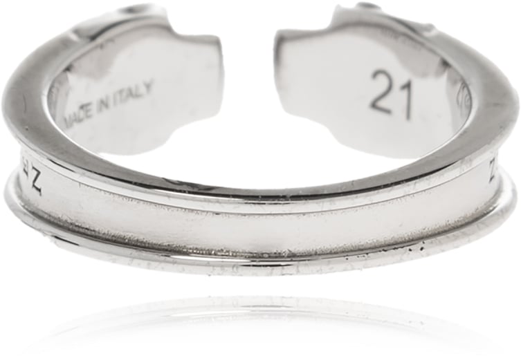 Alexander McQueen Twin Skull Ring Zilver