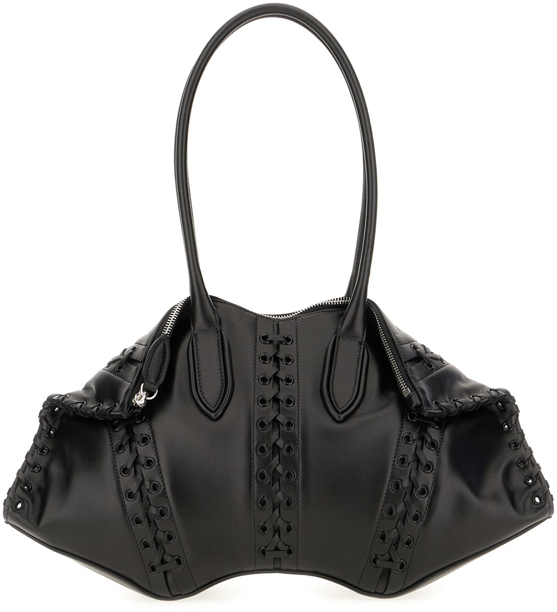 Alexander McQueen Alexander Mcqueen Black leather Manta shoulder bag Zwart