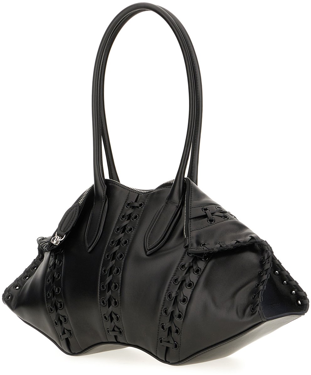 Alexander McQueen Alexander Mcqueen Black leather Manta shoulder bag Zwart