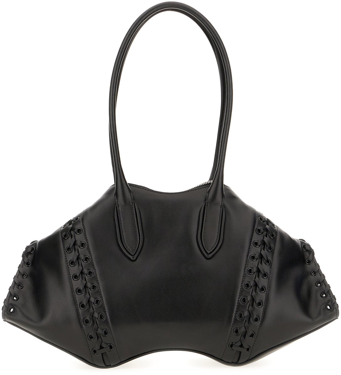 Alexander McQueen Alexander Mcqueen Black leather Manta shoulder bag Zwart