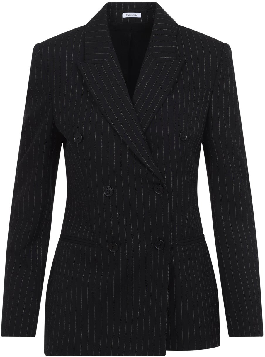 Alexander Mcqueen Pinstripe Lurex Jacket Divers
