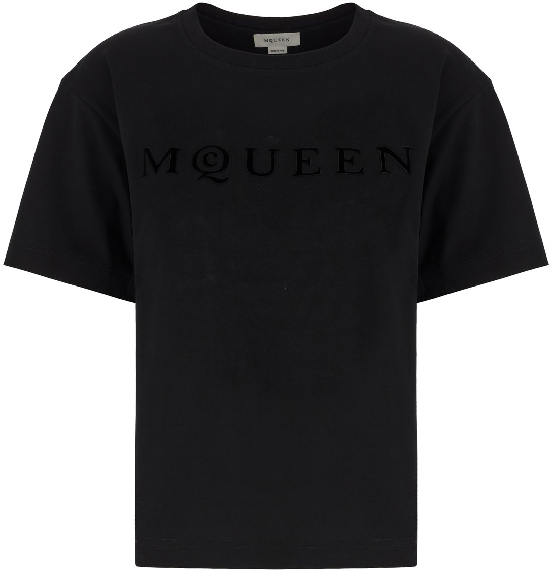Alexander McQueen Alexander Mcqueen Black cotton t-shirt Zwart