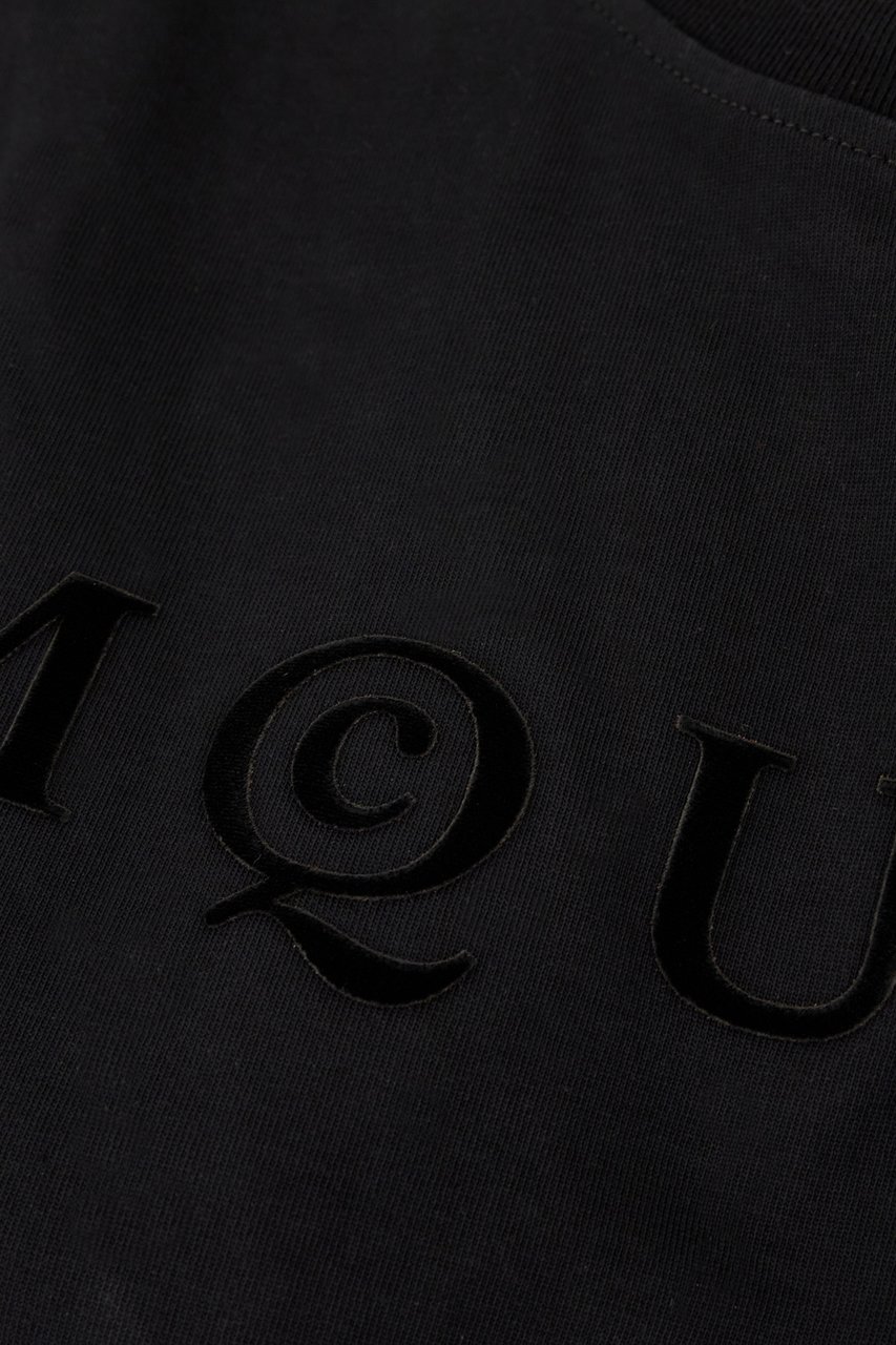 Alexander McQueen Alexander Mcqueen Black cotton t-shirt Zwart