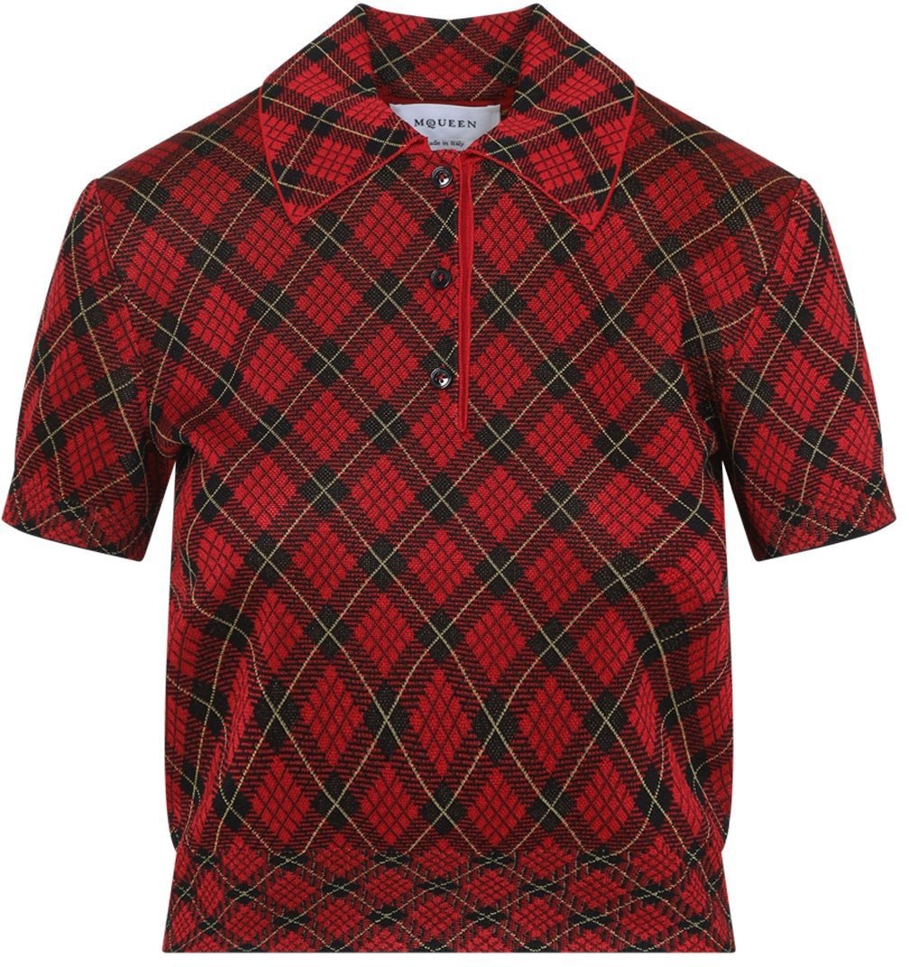 Alexander Mcqueen Microcheck Polo Divers