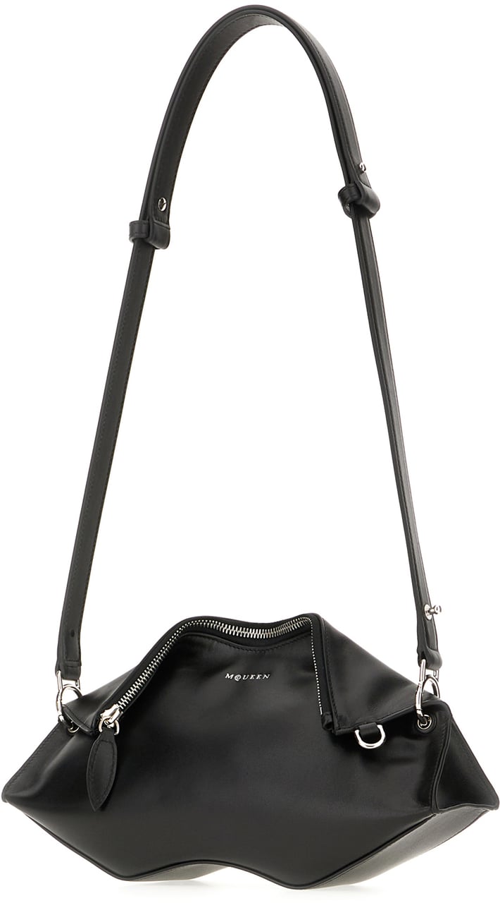 Alexander McQueen Alexander Mcqueen Black leather Manta shoulder bag Zwart
