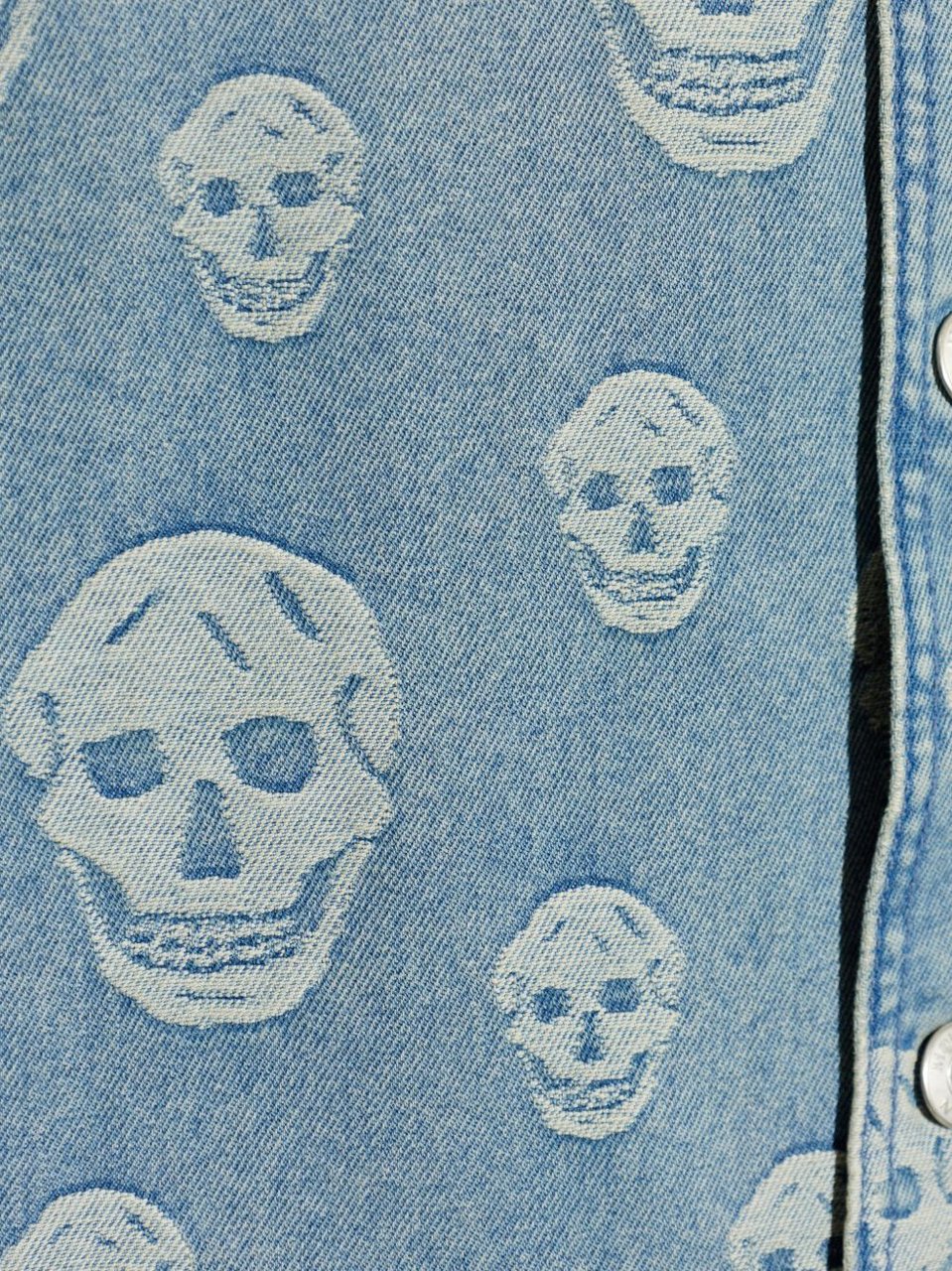 Alexander McQueen Shirts Blue Lichtblauw