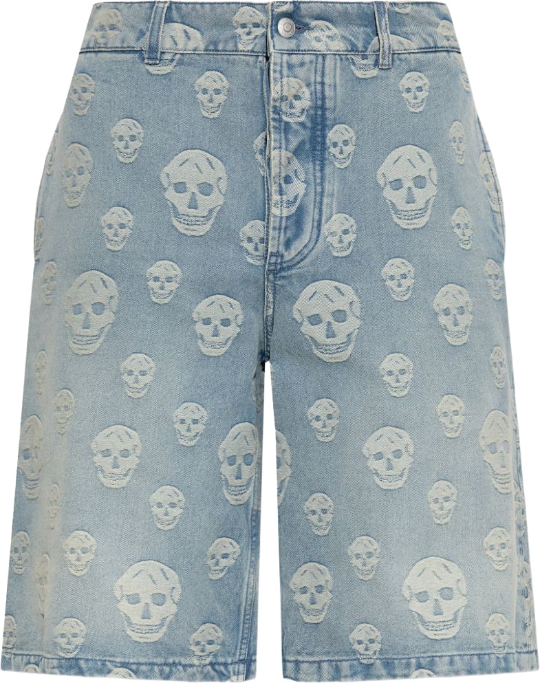 Alexander McQueen Shorts Blue Lichtblauw