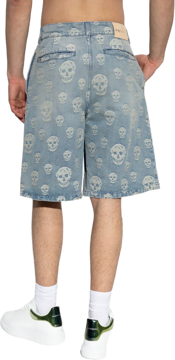 Alexander McQueen Shorts Blue Lichtblauw