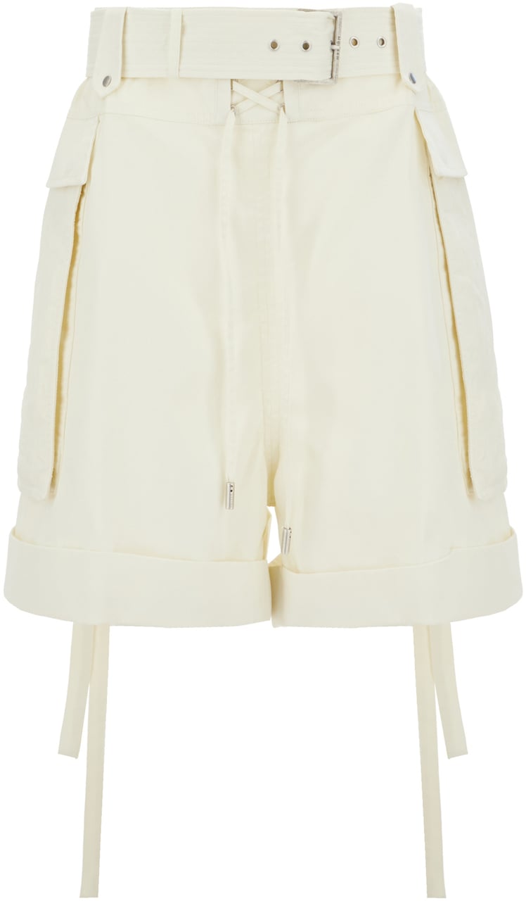 Alexander Mcqueen Ivory cotton bermuda shorts Neutraal