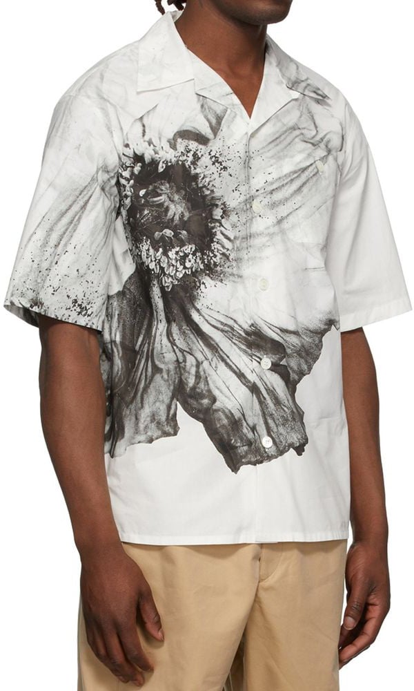 Alexander McQueen Alexander McQueen White Cotton Shortsleeve Shirt Wit