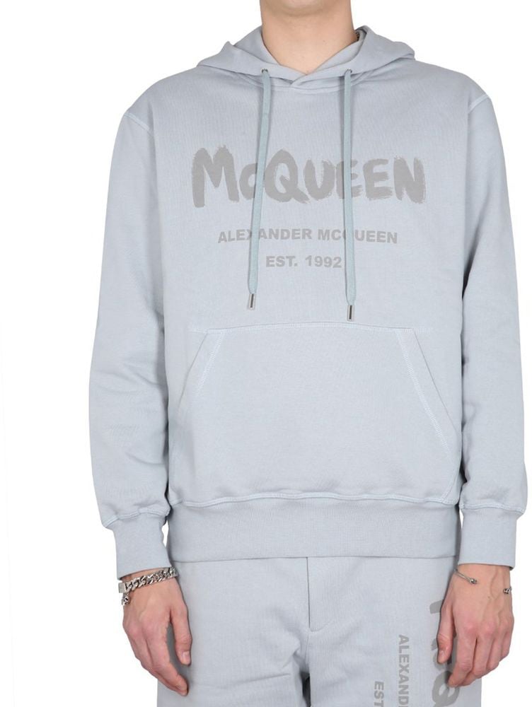 Alexander McQueen Alexander McQueen Gray Cotton Sweatshirt Grijs