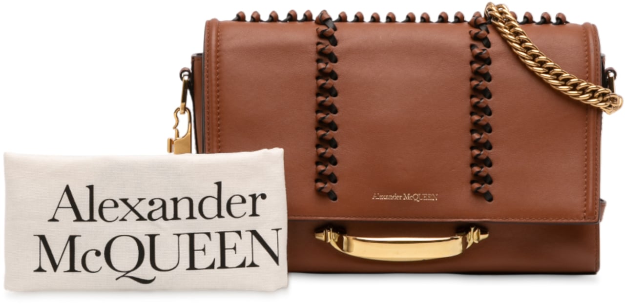 Alexander McQueen Medium Leather The Story Shoulder Bag Bruin
