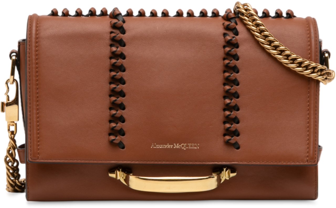 Alexander McQueen Medium Leather The Story Shoulder Bag Bruin