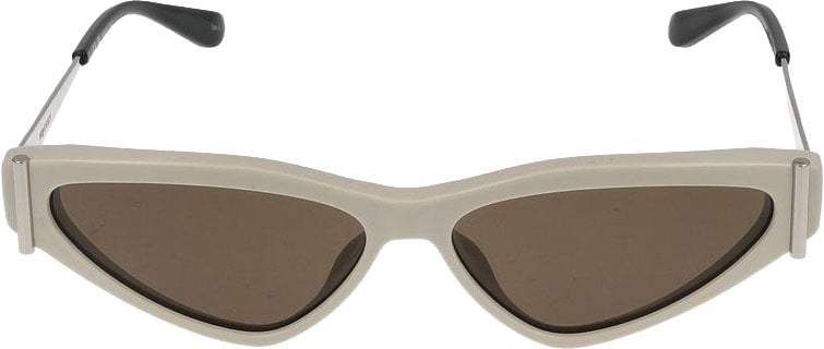 Alexander McQueen Sunglasses Alexander McQueen AM0493S 004 white silver brown 57/13/140 Grijs