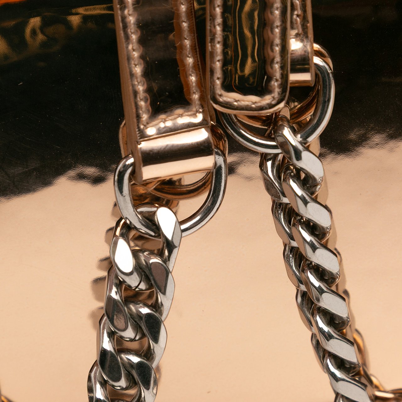 Alexander McQueen Mini Metallic Calfskin Jewelled Crossbody Goud