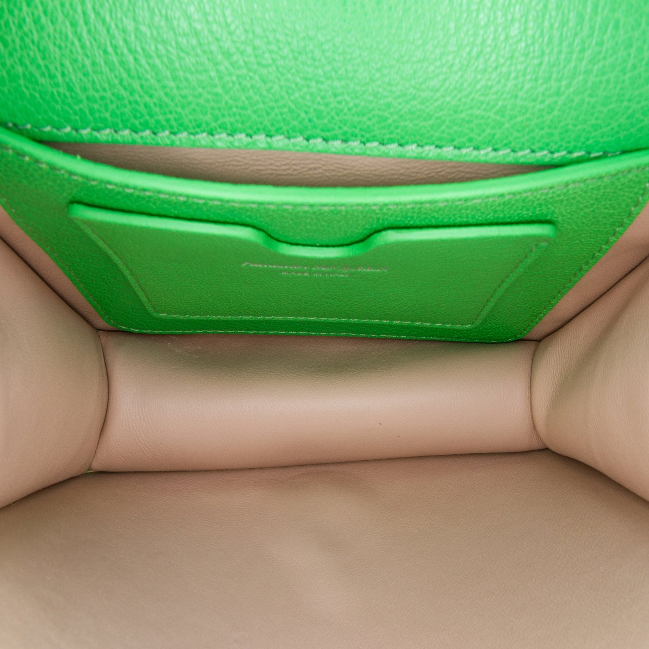 Alexander McQueen Calfskin Four Ring Knuckle Satchel Groen