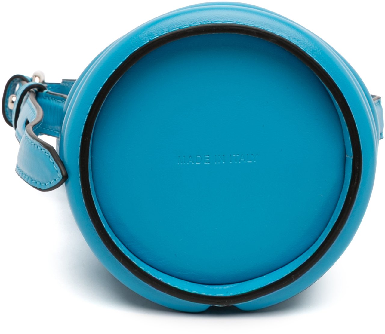 Alexander McQueen Calfskin The Curve Bucket Bag Blauw