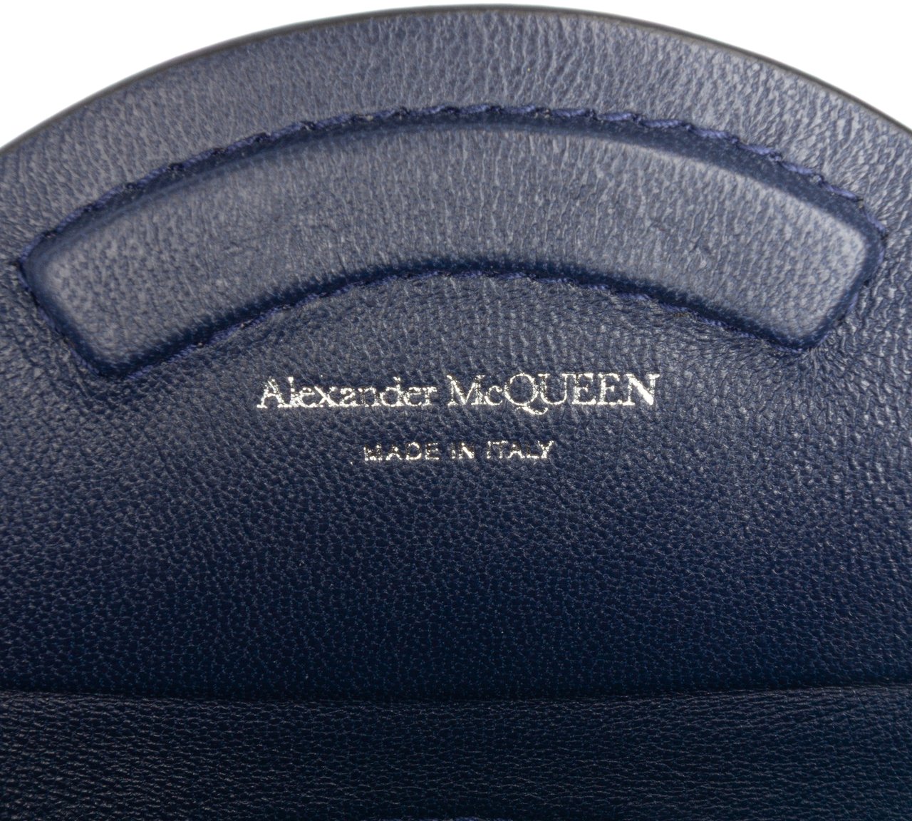 Alexander McQueen Calfskin The Curve Bucket Bag Blauw