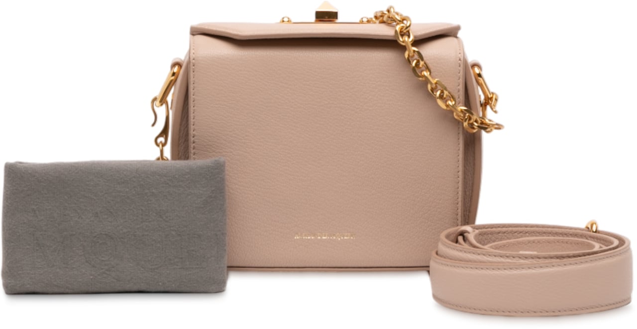 Alexander McQueen Leather Box 16 Crossbody Bruin