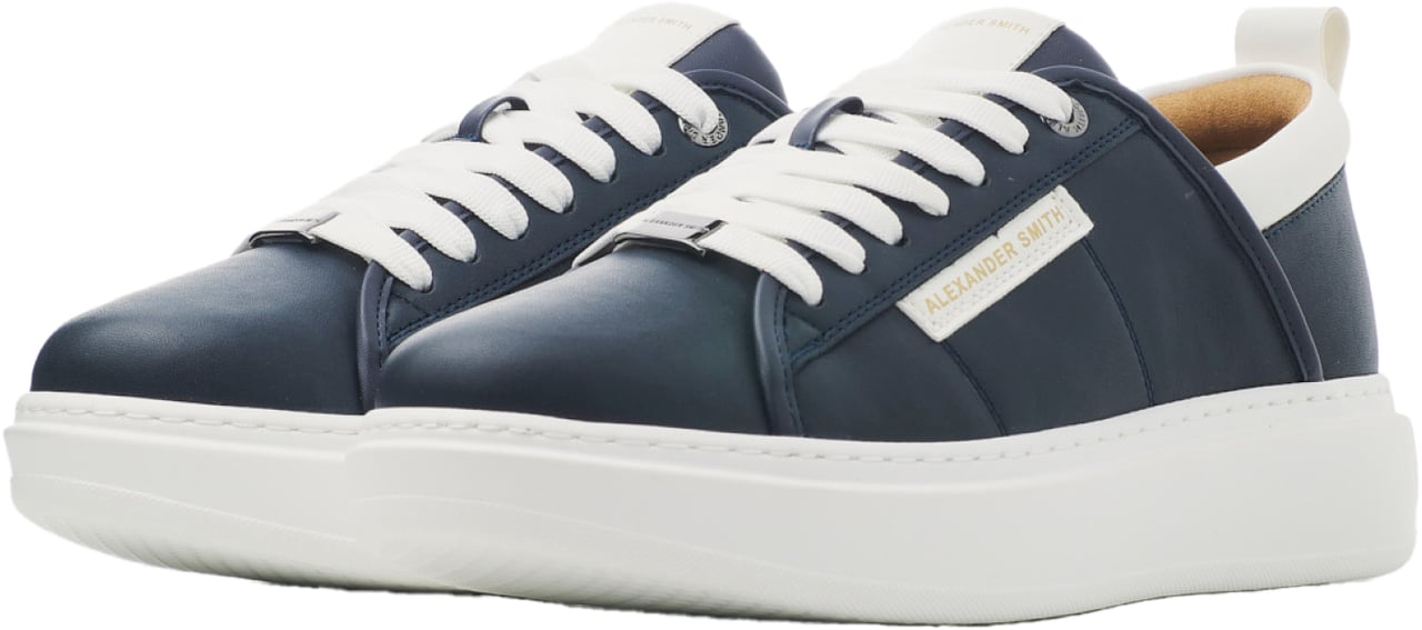 Alexander Smith Sneakers EcoWembley in pelle vegana blu Blauw