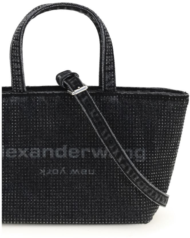 Alexander Wang Gray Cotton Shoulder Bag Grijs