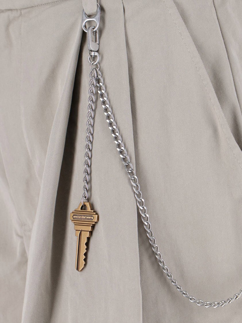 Alexander Wang Beige Tailored Shorts With Chain Detail Neutraal