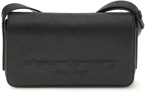Alexander Wang Rectangular Crossbody Bag with Flap Closure Zwart