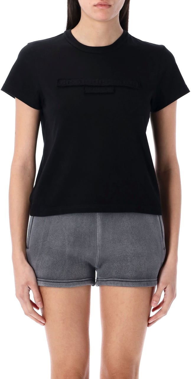 Alexander Wang Distressed logo t-shirt Zwart