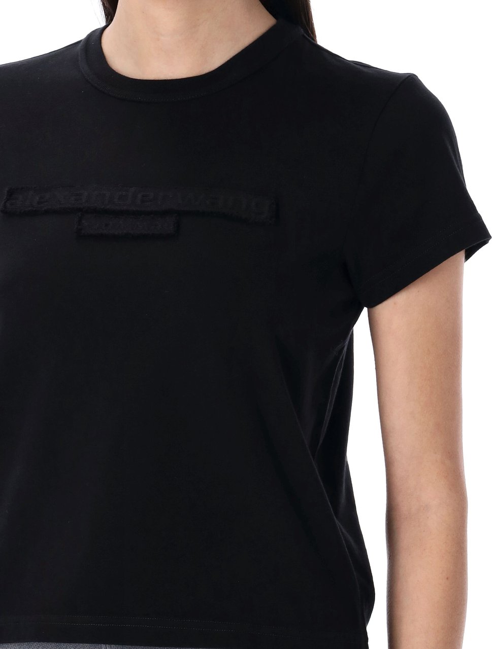 Alexander Wang Distressed logo t-shirt Zwart