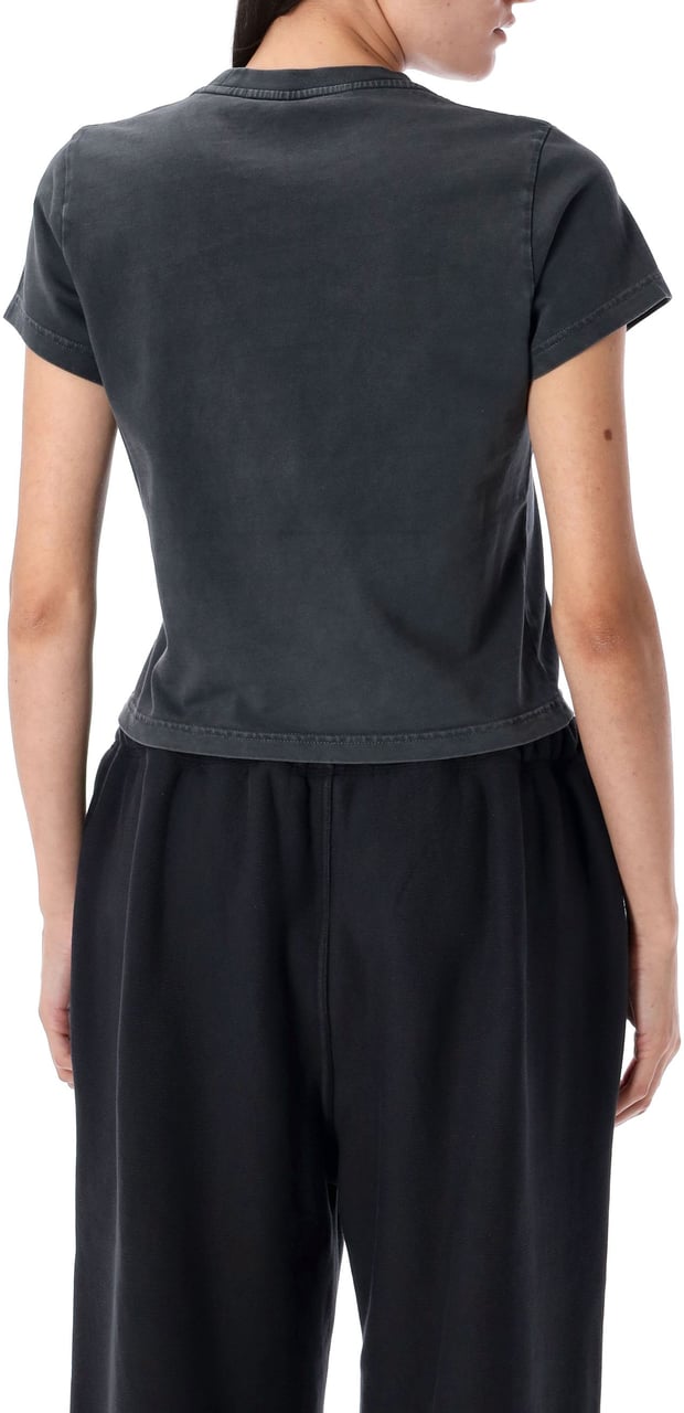 Alexander Wang Shrunken Tee Washed Black Zwart