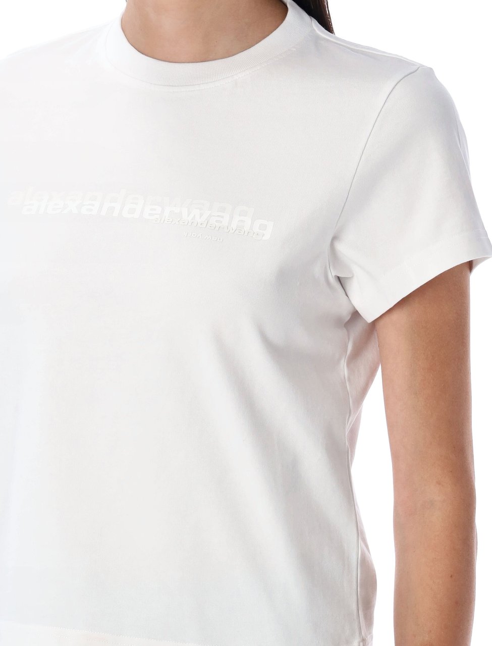 Alexander Wang Shrunken Tee Vintage White Wit